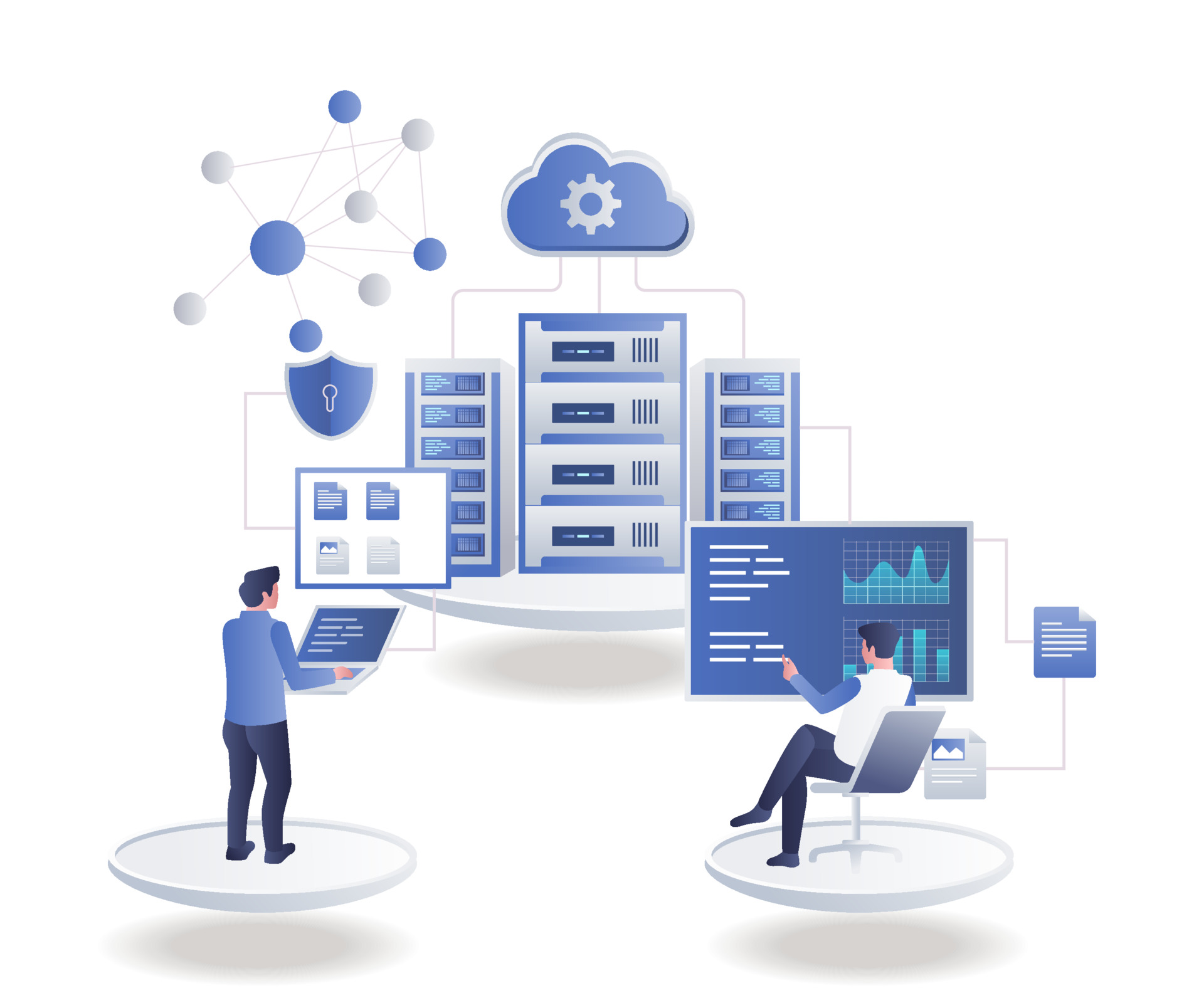 Analyst data cloud server in isometric illustration Vecteezy Analyst Data Cloud Server In Isometric Illustration 4689205