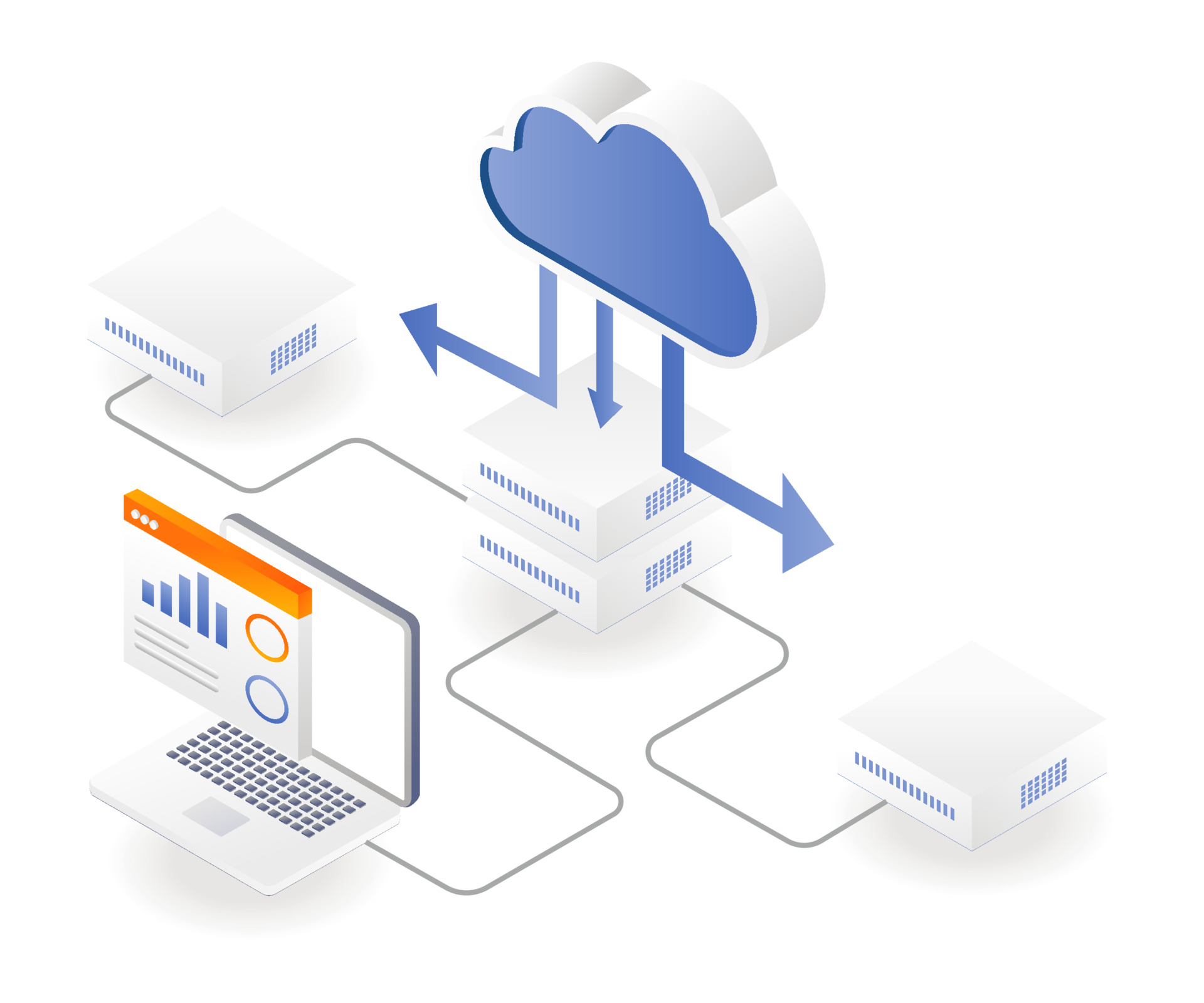 Vecteezy Cloud Server Data Analytics Platform 